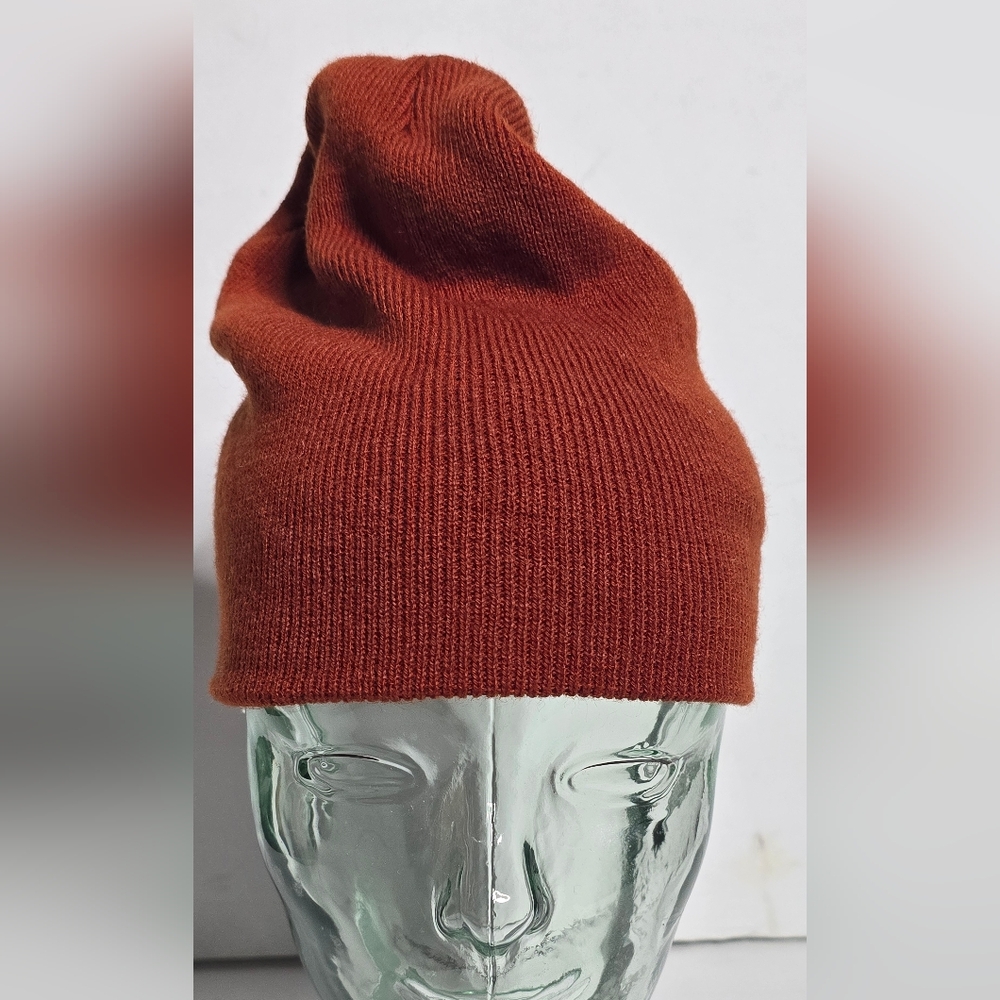 Beanie Winter Cap Hat Burnt Orange Mens Womens Knit One Size